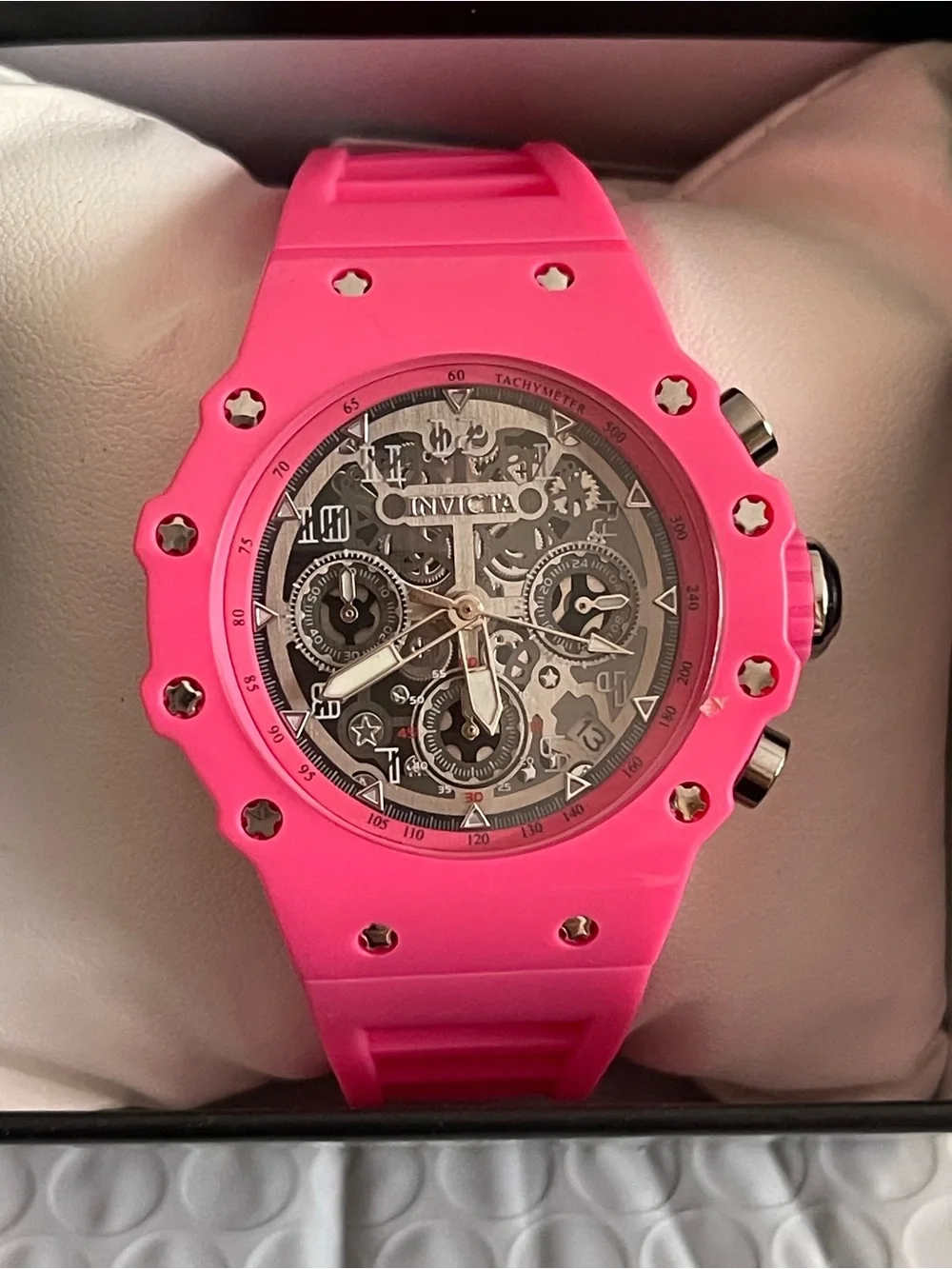 Invicta Racing Valyron Unisex Watch - 41mm, Pink (69623) new